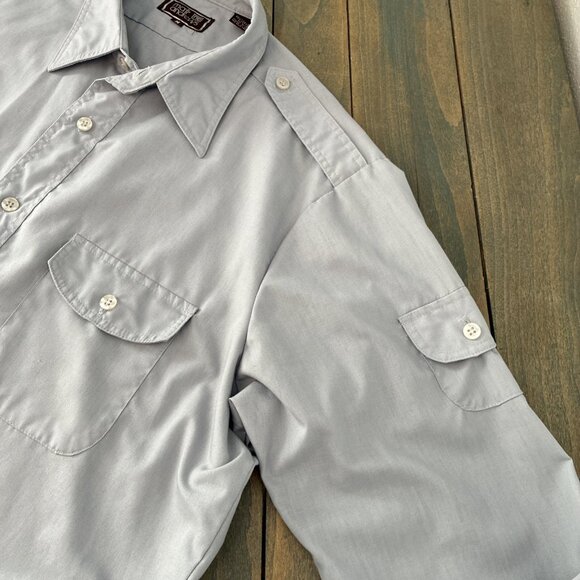 Vintage Matt Andrews Gray Nylon Shoulder Strap Two + Sleeve Pockets Men’s M (D9) - Picture 4 of 9